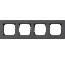 Gira E2 Антрацит Рамка 4-ая заподлицо