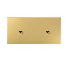 JUNG LS1912 Латунь классик Центральная плата, 2 поста, для горизонтальной установки, тумблеры 1+1,конус; метал. исполнение