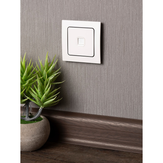 Стокгольм Механизм Розетки Phone 1-местной белый EKF PROxima