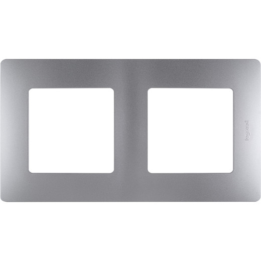 Рамка 2 поста - Legrand Etika - алюминий