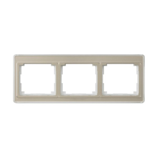 Рамка для горизонтальной установки, 3 поста, акриловое стекло, золотая бронза, SL500