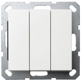 Jasmart G Белый глянцевый Выключатель 3-кл 10A 250V~