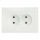 Валенсия лицевая панель розетка 2-местной б/з 10А жемчуг с защ. штор. EKF PROxima