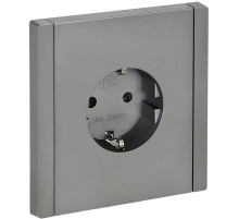 IEK FORTE&PIANO Сталь Розетка с/з винтовое крепление 16А FP516