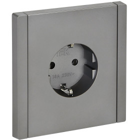 IEK FORTE&PIANO Сталь Розетка с/з винтовое крепление 16А FP516