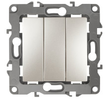 ЭРА 12-1107-15 Выключатель тройной, 10АХ-250В, IP20, Эра12, перламутр (10/100/2500)