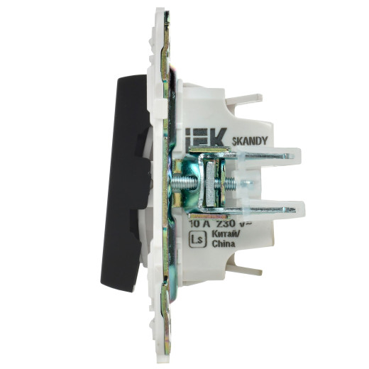 SKANDY Выключ. 1-кл. прох. с инд. 10А SK-V08Bl черн. IEK