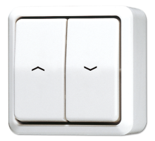 JUNG Выключатель  для управления жалюзи, белый
