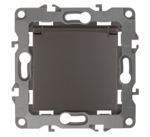 ЭРА Розетка Серия 12 12-2103-13 2P+E Schuko со шторками с крышкой 16A-250В IP20 бронза