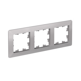 Systeme Electric AtlasDesign Air Алюминий/дымчатый черный Рамка 3-ая