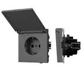 Arlight Механизм розетки влагозащищённый SCT-TENDO-MCP-SFPL-GR (230V, 16A) (-)