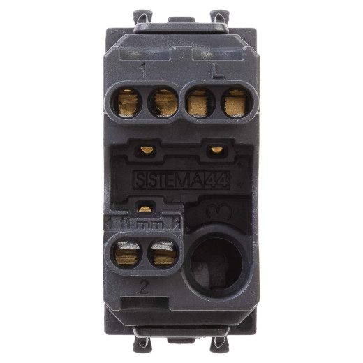 Переключатель модульный, Avanti, черный квадрат, 1 модуль