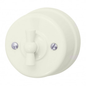 BIRONI Лизетта Пластик Слоновая кость Выключатель 1-кл