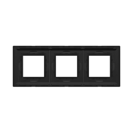 Рамка из металла 3 поста (6 мод.), Avanti, черная