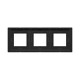 Рамка из металла 3 поста (6 мод.), Avanti, черная