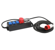 ЭРА Удлинитель силовой IND380-SF-4e-5x4-20m-IP44 380В на каучуковой колодке 4 розетки 1xCEE 5P/3xSCHUKO 20м КГ 5х4