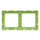 Стокгольм Рамка 2-местная белая с линией цвета зеленый EKF PROxima