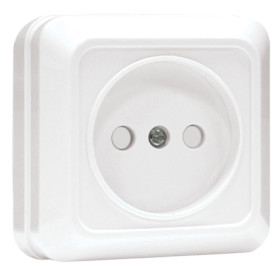 EKF Рим Розетка 1-мест. 10А б/з бел. с защ. штор..