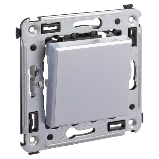 Выключатель одноклавишный в стену, Avanti, закаленная сталь