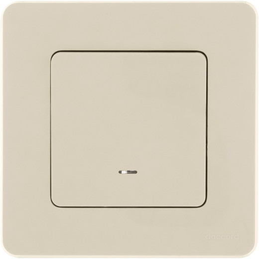Переключатель одноклавишный с подсветкой/индикацией - Legrand/Daccord Inspiria - 10АХ 250В безвинтовые зажимы - слоновая кость