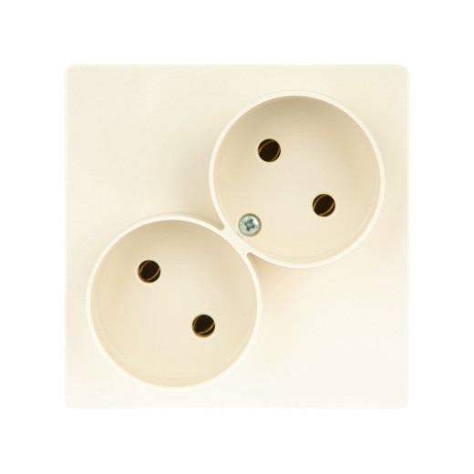 Розетка двойная 2К без защитных шторок, сл.кость