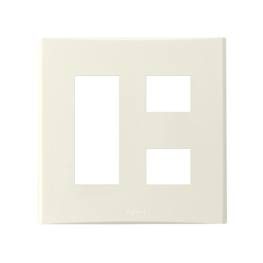 Zunis Бежевый Рамка 2-ая (TV+ТЛФ2) (5 модулей)