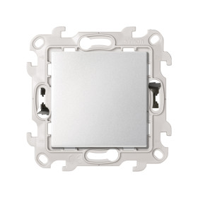 Simon 24 Алюминий Однополюсный выключатель с подсветкой 10AX 250В~