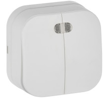 IEK GLORY Выключ. 2-кл. с инд. о/у 10А ВС20-2-1-ХБм бел. м.