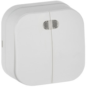 IEK GLORY Выключ. 2-кл. с инд. о/у 10А ВС20-2-1-ХБм бел. м.