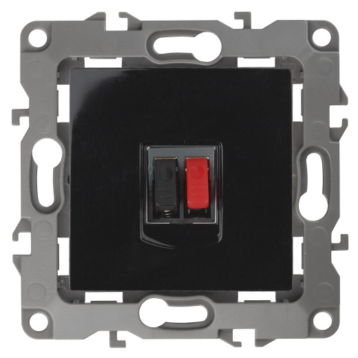 Розетка ЭРА Серия 12 12-3111-06 аудио IP20 чёрный