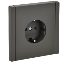 IEK FORTE&PIANO Серый Розетка с/з безвинтовое крепление 16А FP314
