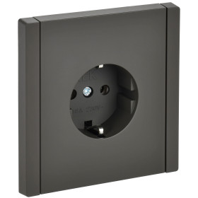 IEK FORTE&PIANO Серый Розетка с/з безвинтовое крепление 16А FP314