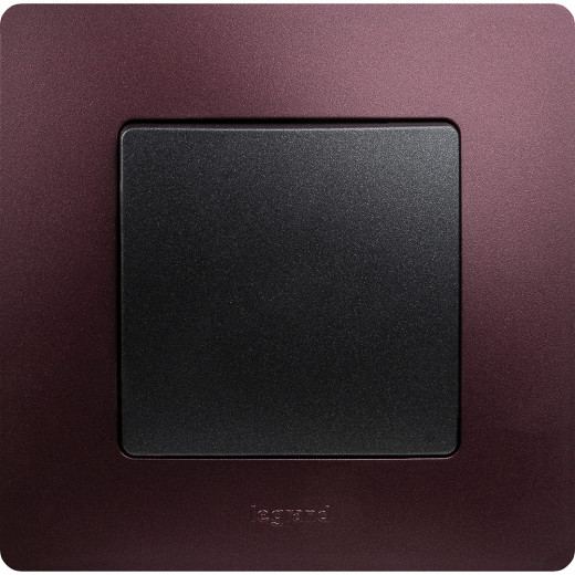 Выключатель одноклавишный - Legrand Etika - 10А 250В безвинтовые зажимы - антрацит