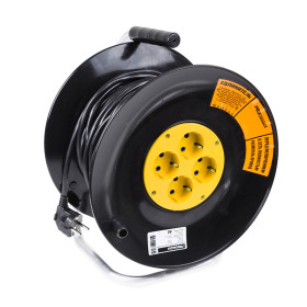 PROconnect Удлинитель силовой на катушке 4 гнезда с/з 30 м 3х1 мм² STANDART