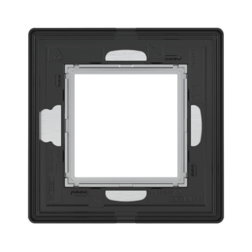 Рамка из алюминия 1 пост (2 мод.), Avanti, серая