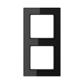 JUNG A creation Стекло Черное Рамка 2-ая