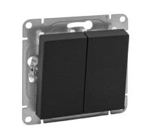 EKF Эпика Механизм выключателя, двухклавишный, чёрный.