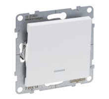 Legrand/Daccord SUNO Белый Выключатель 16АХ 250В с индикацией. Безвинтовые зажимы.