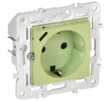 IEK SKANDY Мятный Розетка с/з с защитными шторками 16А с USB C 18Вт SK-R17G