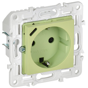 IEK SKANDY Мятный Розетка с/з с защитными шторками 16А с USB C 18Вт SK-R17G