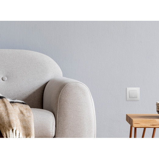 Выключатель одноклавишный - Legrand Etika - 10А 250В безвинтовые зажимы - белый