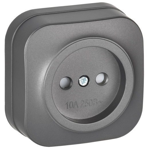 GLORY Роз. без з/к с з/ш о/у 10А РСш20-2-ХСм сталь м. IEK