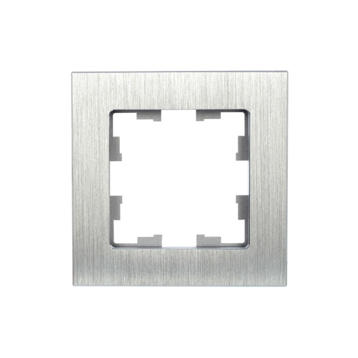 BRITE Рамка 1-мест. РУ-1-1-БрА металл алюм. IEK