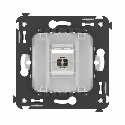 Компьютерная розетка RJ-45 без шторки в стену, кат.6 одинарная экранированная, Avanti, белое облако