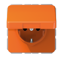 JUNG Штепсельная розетка SCHUKO 16A 250V~ с защитой от влажности оранжевая