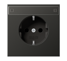 JUNG Штепсельная розетка SCHUKO 16A 250V~ с защитой от детей и полем для надписи антрацит