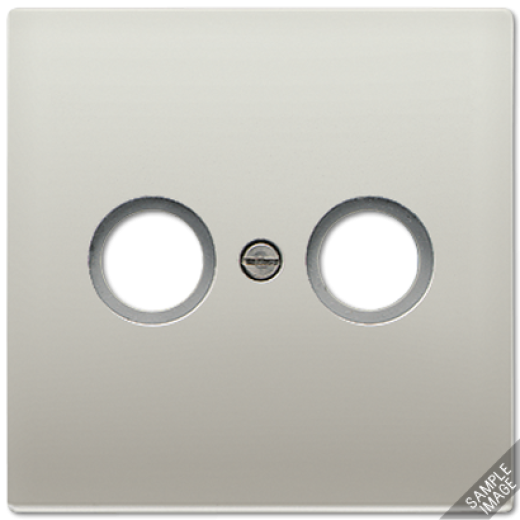 Крышка для TV-FM-розеток, фиксация винтом, металл, алюминий, Aluminium