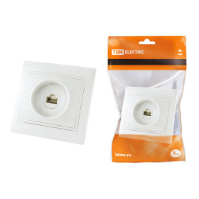 TDM Розетка телефонная RJ11  белая 