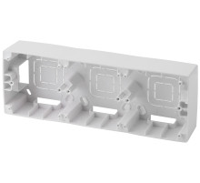ЭРА 12-6103-01 Коробка наклад. монтажа 3 поста, Эра12, белый (5/50/400)