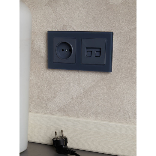 BRITE Рамка 2-мест. РУ-2-2-Бр стекло маренго матовый IEK